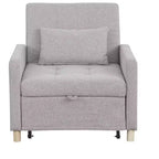 Fauteuil convertible moderne Okak avec lit gigogne, fauteuil rembourré pour salon, chambre, bureau