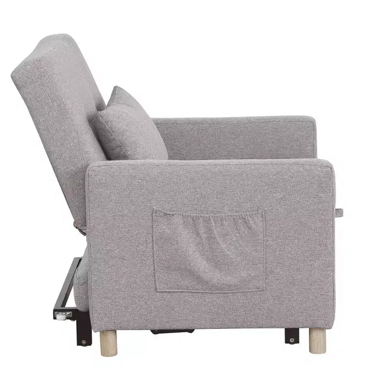 Fauteuil convertible moderne Okak avec lit gigogne, fauteuil rembourré pour salon, chambre, bureau