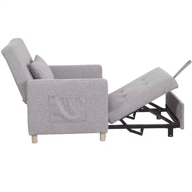 Fauteuil convertible moderne Okak avec lit gigogne, fauteuil rembourré pour salon, chambre, bureau
