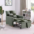 Fauteuil convertible moderne Okak avec lit gigogne, fauteuil rembourré pour salon, chambre, bureau
