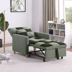 Fauteuil convertible moderne Okak avec lit gigogne, fauteuil rembourré pour salon, chambre, bureau