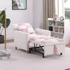 Fauteuil convertible moderne Okak avec lit gigogne, fauteuil rembourré pour salon, chambre, bureau