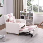Fauteuil convertible moderne Okak avec lit gigogne, fauteuil rembourré pour salon, chambre, bureau