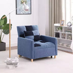 Fauteuil convertible moderne Okak avec lit gigogne, fauteuil rembourré pour salon, chambre, bureau