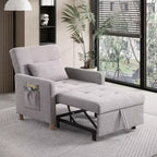 Fauteuil convertible moderne Okak avec lit gigogne, fauteuil rembourré pour salon, chambre, bureau