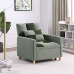Fauteuil convertible moderne Okak avec lit gigogne, fauteuil rembourré pour salon, chambre, bureau