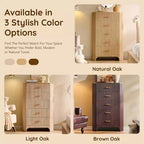 Commode haute à 5 tiroirs pour chambre à coucher, 121,4 cm de hauteur avec poignées dorées, profil incurvé, commode de rangement en bois pour salon