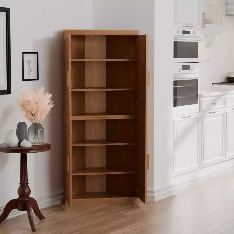 MAYEERTY Meubles de rangement utilitaires modernes à 4 portes Rangement efficace pour salon, salle à manger, chambre à coucher Beige Lot de 2