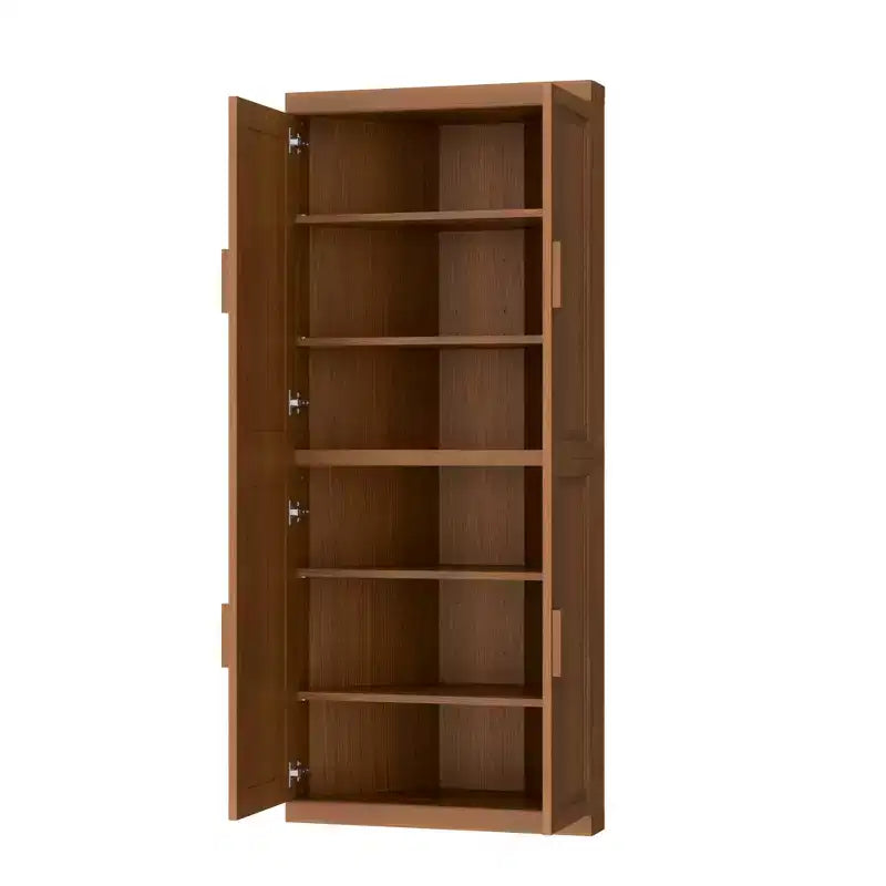 MAYEERTY Meubles de rangement utilitaires modernes à 4 portes Rangement efficace pour salon, salle à manger, chambre à coucher Beige Lot de 2