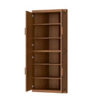 MAYEERTY Meubles de rangement utilitaires modernes à 4 portes Rangement efficace pour salon, salle à manger, chambre à coucher Beige Lot de 2