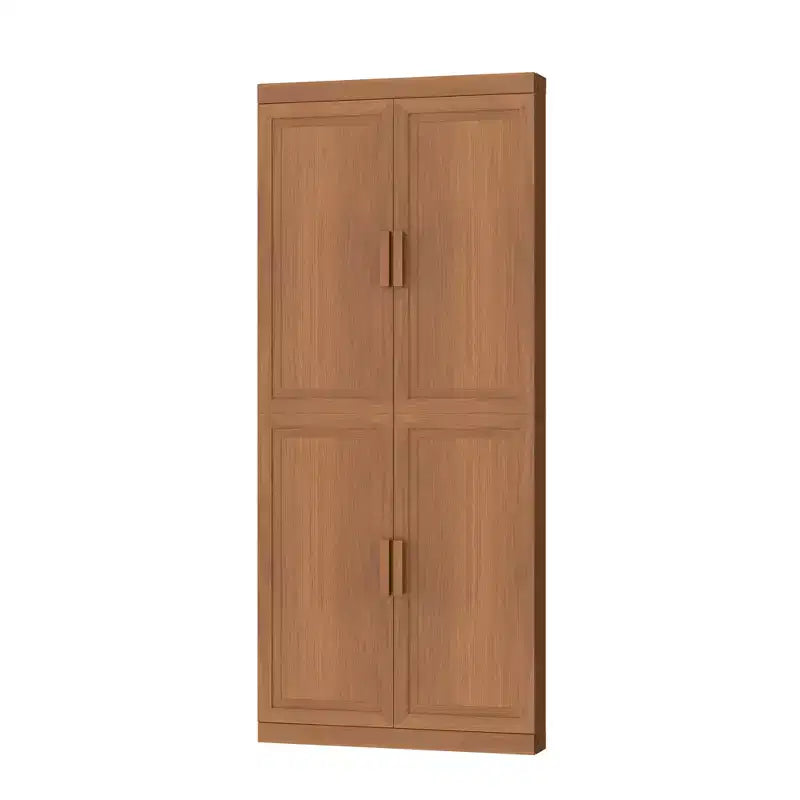 MAYEERTY Meubles de rangement utilitaires modernes à 4 portes Rangement efficace pour salon, salle à manger, chambre à coucher Beige Lot de 2