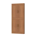 MAYEERTY Meubles de rangement utilitaires modernes à 4 portes Rangement efficace pour salon, salle à manger, chambre à coucher Beige Lot de 2