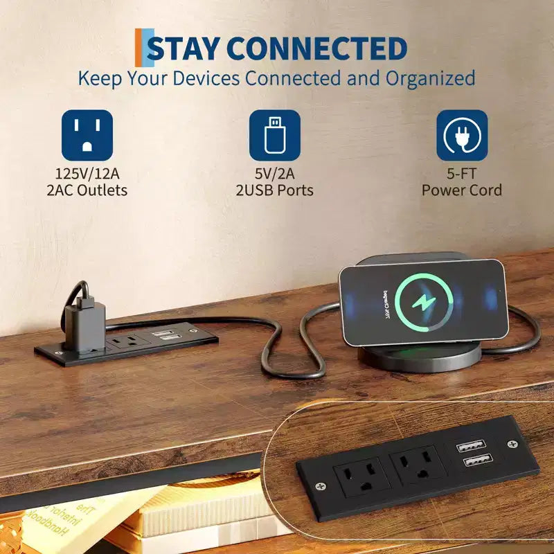 Meuble TV pour téléviseurs de 65, 70, 75 pouces, commode longue à 10 tiroirs avec prises de courant, meuble TV de 63 pouces avec tiroirs de rangement