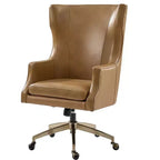 Chaise de bureau Gonzalo en cuir véritable avec dossier haut|ARTFUL LIVING DESIGNS