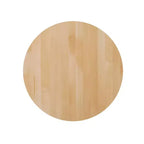 Plateau de table commercial d'intérieur rond en bois massif Bennett de Flash Furniture avec piètement de table de bistrot décoratif en fonte résistant à la rouille de 22,75 x 22,75 po