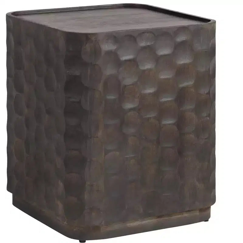 Crestview Collection Square Gray Solid Wood Accent_End Table