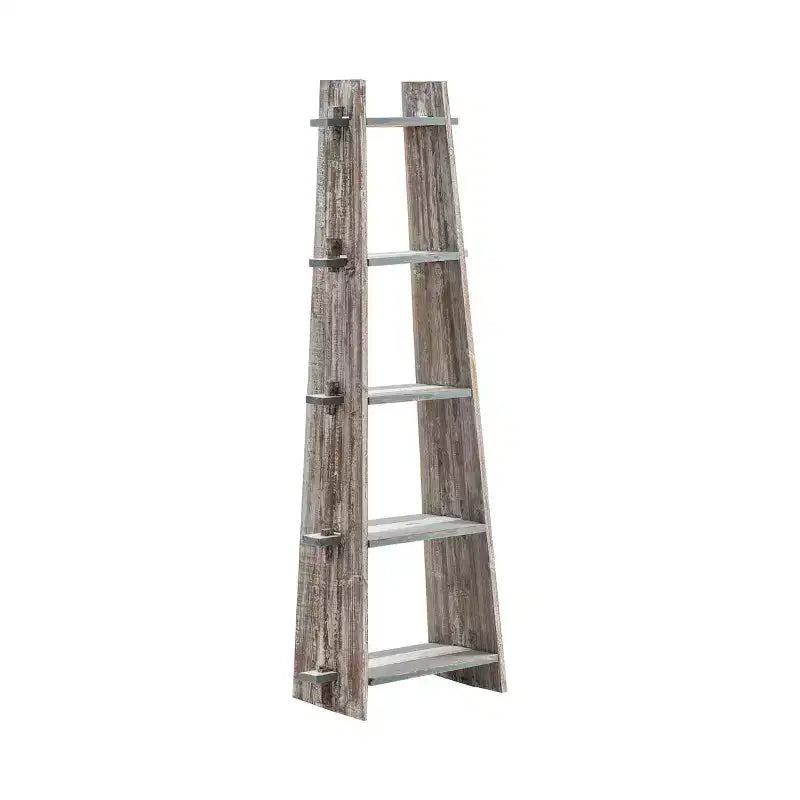 Crestview Collection 67 in. Blue Solid Wood 4 Shelf Etagere