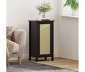 Boho Nightstand,16 Inch Rattan Nightstand with Drawer,Bedside Table for Bedroom | Sturdy Legs & Wood Top | Small Accent Cabinet for Living Room