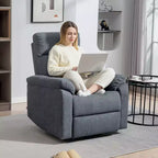Fauteuil inclinable, fauteuil pivotant large, canapé une place surrembourré avec ressorts ensachés, repose-pieds, montage rapide