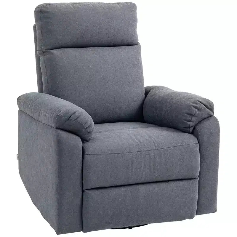 Fauteuil inclinable, fauteuil pivotant large, canapé une place surrembourré avec ressorts ensachés, repose-pieds, montage rapide
