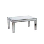Table Basse Rectangulaire Moderne avec Plateau en Verre Miroir, Table Centrale Finition Miroir pour Salon ou Appartement - Panipeachy