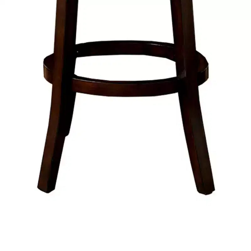 Tabouret de bar contemporain Royal Hampton avec coussin en lin, fini beige, ensemble de 2