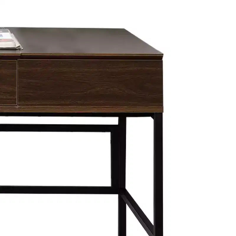 Bureau Royal Hampton avec plateau relevable de rangement et prise USB, marron