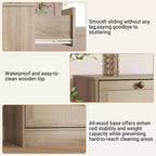 Commode en bois pour chambre à coucher avec 12 tiroirs, commode-meuble TV de 155 cm de large pour téléviseur de 65 pouces, commode en rotin pour salon, couloir