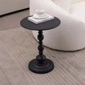 Vintage Round Metal Coffee Table End Table Sofa Bedside Nightstand Small Space Accent