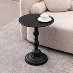 Table basse ronde vintage en métal Table d'appoint Canapé Chevet Petite accentuation d'espace