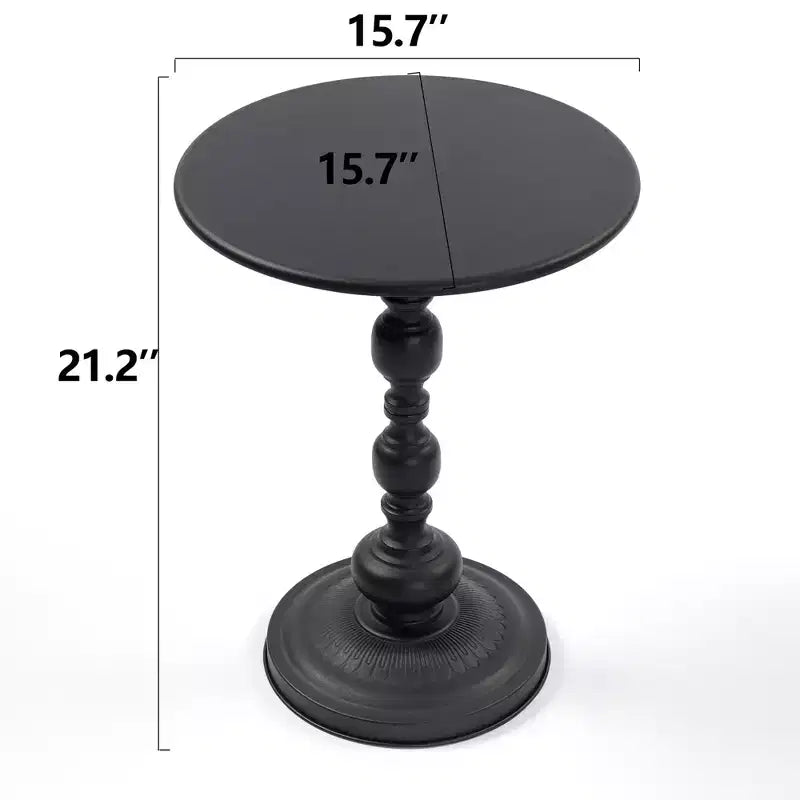Table basse ronde vintage en métal Table d'appoint Canapé Chevet Petite accentuation d'espace
