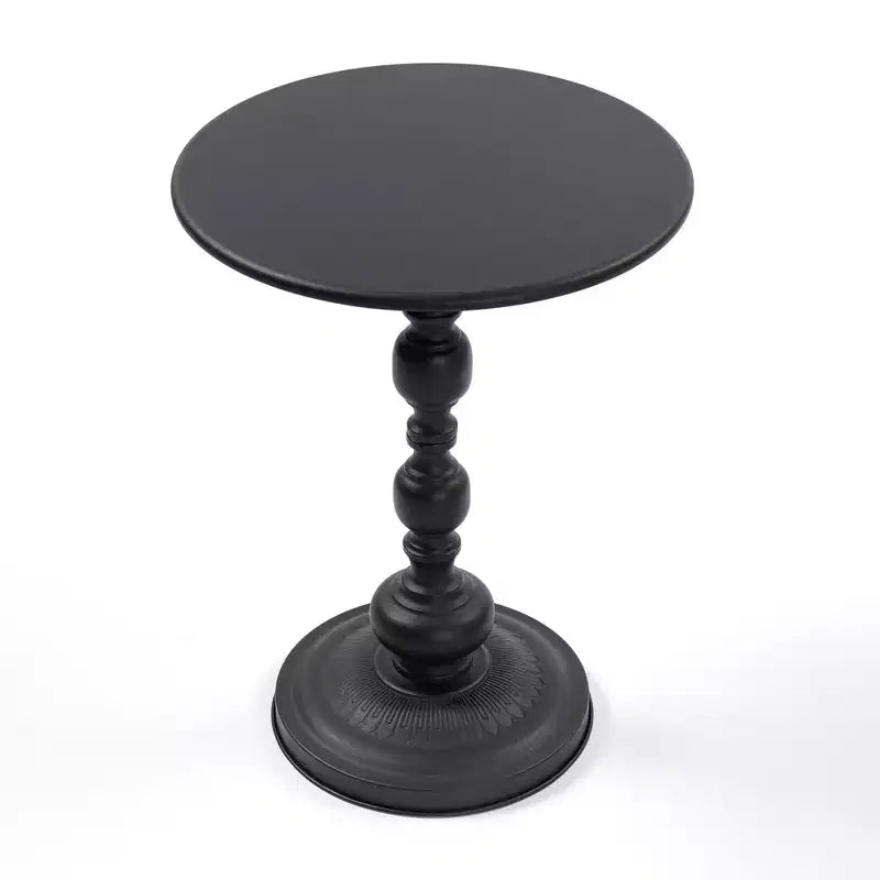 Table basse ronde vintage en métal Table d'appoint Canapé Chevet Petite accentuation d'espace