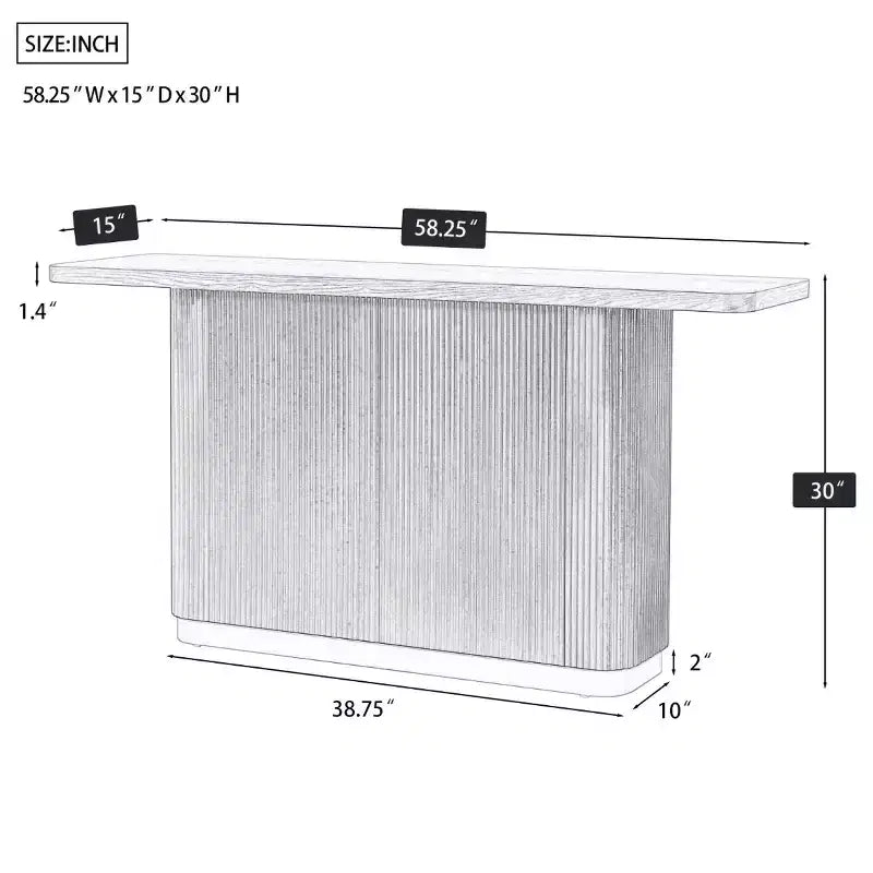 Console moderne Willa de Christopher Knight Home avec base cannelée