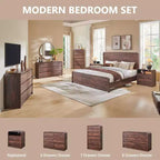 Commode à 7 tiroirs pour chambre à coucher, commode et chiffonnier modernes au design incurvé, commode en bois pour salon