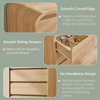 Commode à 7 tiroirs pour chambre à coucher, commode et chiffonnier modernes au design incurvé, commode en bois pour salon