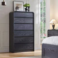 Commode à 7 tiroirs pour chambre à coucher, commode et chiffonnier modernes au design incurvé, commode en bois pour salon
