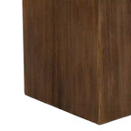 MAYEERTY 1 Pack Table d'appoint carrée, table de bout effet pierre et bois pour salon intérieur/extérieur, patio, chambre