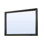 Miroir Contemporain Rectangulaire Royal Hampton 45 pouces avec Cadre en Bois, Gris