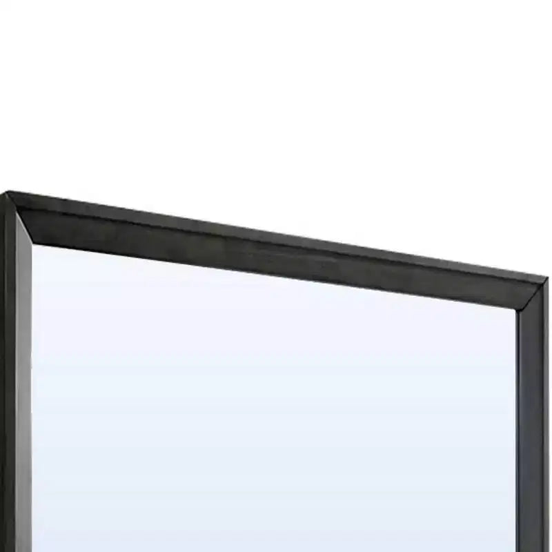 Miroir Contemporain Rectangulaire Royal Hampton 45 pouces avec Cadre en Bois, Gris