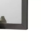 Miroir de commode Royal Hampton, cadre en bois massif gris métallique moderne, 38 pouces