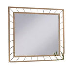 Miroir décoratif d'appoint Royal Hampton, cadre en métal plaqué or glamour de 39 pouces