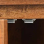 Meuble de salle de bain triangulaire blanc MAYEERTY, étagères réglables, meuble bas autoportant