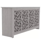 Bahut Galano avec Portes Décoratives Découpées en Noir 58.4 L  15.7 P  30 H