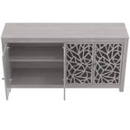 Bahut Galano avec Portes Décoratives Découpées en Noir 58.4 L  15.7 P  30 H