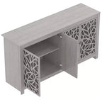 Bahut Galano avec Portes Décoratives Découpées en Noir 58.4 L  15.7 P  30 H