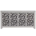 Bahut Galano avec Portes Décoratives Découpées en Noir 58.4 L  15.7 P  30 H