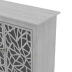 Bahut Galano avec Portes Décoratives Découpées en Noir 58.4 L  15.7 P  30 H