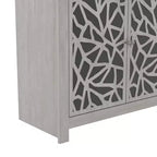 Bahut Galano avec Portes Décoratives Découpées en Noir 58.4 L  15.7 P  30 H