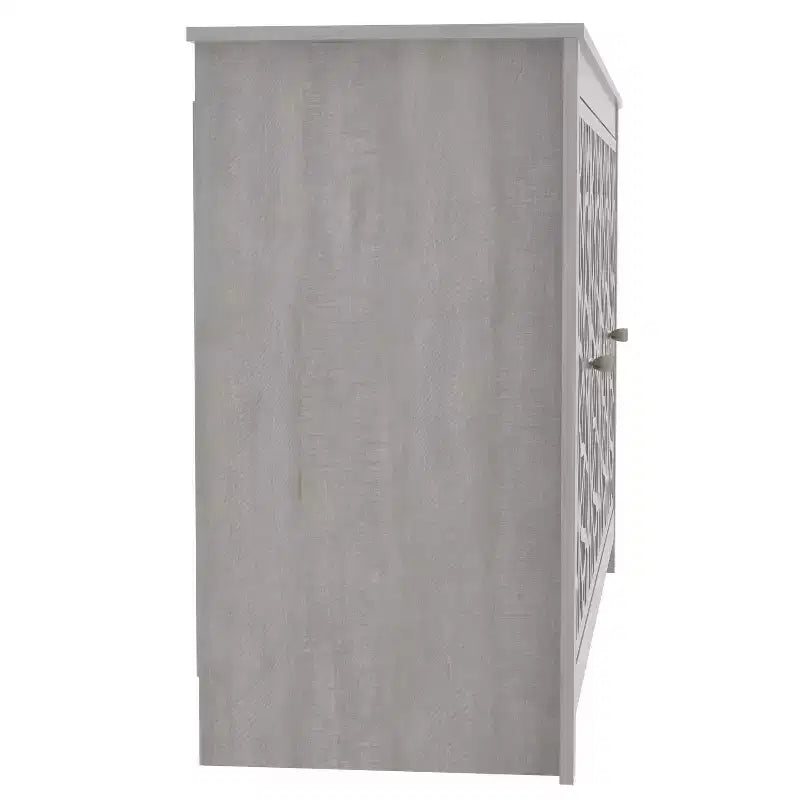 Bahut Galano avec Portes Décoratives Découpées en Noir 58.4 L  15.7 P  30 H