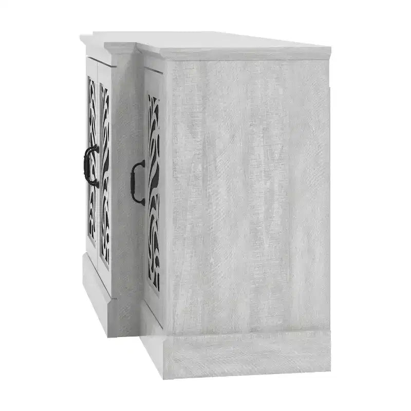 Buffet Galano avec portes découpées traditionnelles en gris 60,4 L 18,2 P 29,3 H